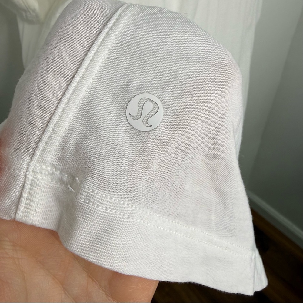 LULULEMON White All Yours Short Sleeve T-Shirt - Picture 6 of 7